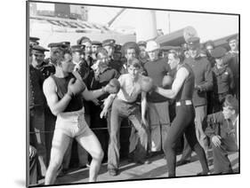 U.S.S. New York, a 10-Round Bout, Anniversary of Santiago-null-Mounted Photo