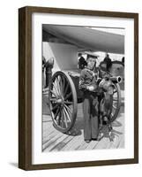 U.S.S. New York, Admiral Sampsons Son and Pitch the Mascot-null-Framed Photo