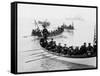 U.S.S. Newark, Boat Drill in Hampton Roads-null-Framed Stretched Canvas