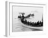 U.S.S. Newark, Boat Drill in Hampton Roads-null-Framed Photo