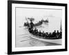 U.S.S. Newark, Boat Drill in Hampton Roads-null-Framed Photo