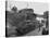 U.S. Sherman Tanks Leave a Landing Ship in Anzio Harbor, May 1944-null-Stretched Canvas