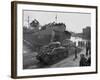 U.S. Sherman Tanks Leave a Landing Ship in Anzio Harbor, May 1944-null-Framed Photo