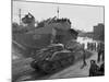 U.S. Sherman Tanks Leave a Landing Ship in Anzio Harbor, May 1944-null-Mounted Photo