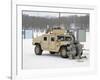 U.S. Soldiers Take Cover Behind a Humvee During Combat Support Training Exercises-Stocktrek Images-Framed Photographic Print