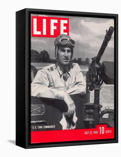 U.S. Tank Commander Captain Clayton Mansfield, July 22, 1940-John Phillips-Framed Stretched Canvas