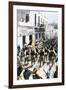 U.S. Troops Entering Ponce, Puerto Rico, During the Spanish-American War, c.1898-null-Framed Giclee Print