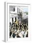 U.S. Troops Entering Ponce, Puerto Rico, During the Spanish-American War, c.1898-null-Framed Giclee Print