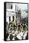U.S. Troops Entering Ponce, Puerto Rico, During the Spanish-American War, c.1898-null-Framed Stretched Canvas