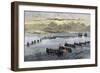 U.S. Troops Landing at Vera Cruz, Mexico, During the U.S.-Mexican War, c.1847-null-Framed Giclee Print