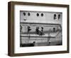 U.S. Troops Returning from Europe Fill Every Porthole as the Hms Queen Elizabeth Pulls into a Pier-null-Framed Photographic Print