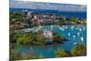 U.S. Virgin Islands, St. John. Cruz Bay, elevated town view with The Battery-Walter Bibikow-Mounted Photographic Print