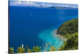 U.S. Virgin Islands, St. John. Friis Bay waterfront-Walter Bibikow-Stretched Canvas