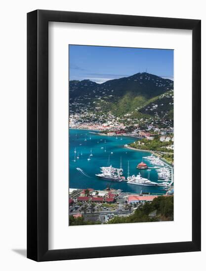 U.S. Virgin Islands, St. Thomas. Charlotte Amalie, Havensight Yacht Harbor-Walter Bibikow-Framed Photographic Print