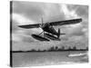 U.S. Water Ski Champion Bruce Parker Being Towed by a Seaplane across Biscayne Bay, 1946-null-Stretched Canvas