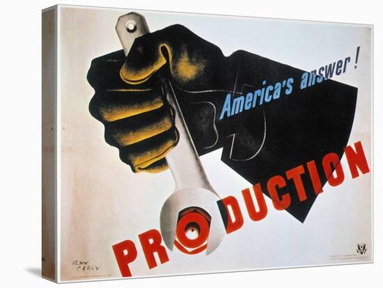 U.S. World War Ii Poster-null-Stretched Canvas