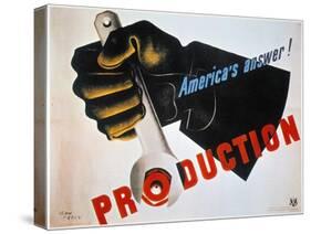 U.S. World War Ii Poster-null-Stretched Canvas