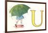 U, Umbrella-null-Framed Art Print