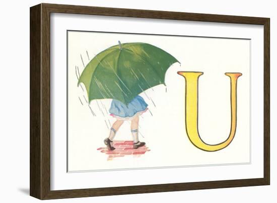 U, Umbrella-null-Framed Art Print