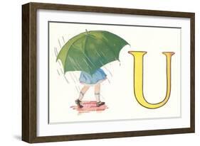 U, Umbrella-null-Framed Art Print