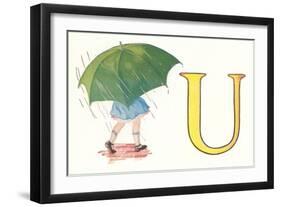 U, Umbrella-null-Framed Art Print