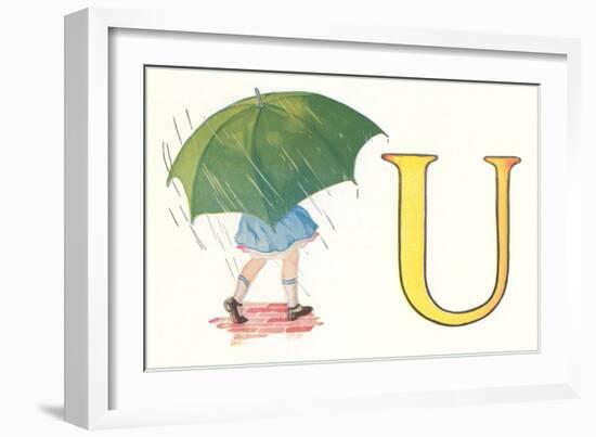 U, Umbrella-null-Framed Art Print