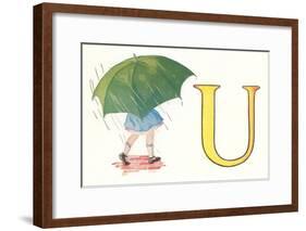 U, Umbrella-null-Framed Art Print