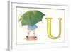 U, Umbrella-null-Framed Art Print