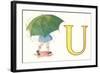 U, Umbrella-null-Framed Art Print