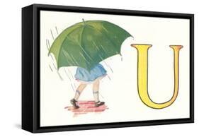 U, Umbrella-null-Framed Stretched Canvas