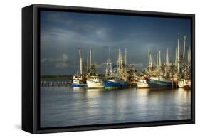Ua Ch Shrimp Boats I-Danny Head-Framed Stretched Canvas