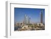 UAE, Abu Dhabi. Downtown waterfront skyscrapers.-Walter Bibikow-Framed Photographic Print