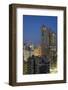 UAE, Abu Dhabi. Elevated skyline from Corniche Road East-Walter Bibikow-Framed Photographic Print