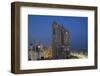 UAE, Abu Dhabi. Elevated skyline from Corniche Road East-Walter Bibikow-Framed Photographic Print