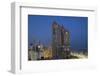 UAE, Abu Dhabi. Elevated skyline from Corniche Road East-Walter Bibikow-Framed Photographic Print