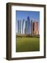 UAE, Abu Dhabi. Etihad Towers-Walter Bibikow-Framed Photographic Print