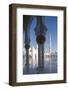 UAE, Abu Dhabi. Sheikh Zayed bin Sultan Mosque courtyard-Walter Bibikow-Framed Photographic Print