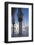 UAE, Abu Dhabi. Sheikh Zayed bin Sultan Mosque courtyard-Walter Bibikow-Framed Photographic Print