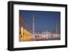 UAE, Abu Dhabi. Sheikh Zayed bin Sultan Mosque courtyard-Walter Bibikow-Framed Photographic Print