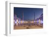 UAE, Abu Dhabi. Sheikh Zayed bin Sultan Mosque courtyard-Walter Bibikow-Framed Photographic Print