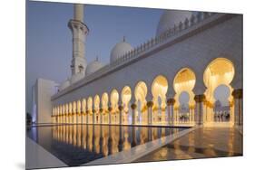 UAE, Abu Dhabi. Sheikh Zayed bin Sultan Mosque-Walter Bibikow-Mounted Premium Photographic Print