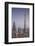 UAE, Downtown Dubai. Cityscape with Burj Khalifa at night.-Walter Bibikow-Framed Photographic Print