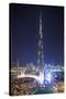 UAE, Downtown Dubai. Cityscape with Burj Khalifa.-Walter Bibikow-Stretched Canvas