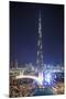 UAE, Downtown Dubai. Cityscape with Burj Khalifa.-Walter Bibikow-Mounted Photographic Print