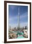 UAE, Downtown Dubai. Cityscape with Burj Khalifa.-Walter Bibikow-Framed Photographic Print