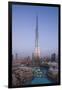 UAE, Downtown Dubai. Cityscape with Burj Khalifa.-Walter Bibikow-Framed Photographic Print