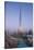 UAE, Downtown Dubai. Cityscape with Burj Khalifa.-Walter Bibikow-Stretched Canvas