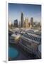 UAE, Downtown Dubai. Dubai Mall, elevated view-Walter Bibikow-Framed Photographic Print