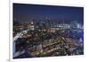 UAE, Downtown Dubai. Elevated view of Downtown area-Walter Bibikow-Framed Photographic Print