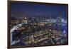 UAE, Downtown Dubai. Elevated view of Downtown area-Walter Bibikow-Framed Photographic Print